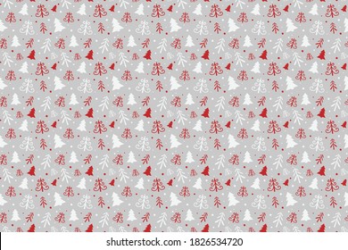 Concepto de patrón navideño con árboles. Fondo de Navidad. Vector