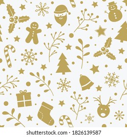 Concept of Christmas pattern. Xmas wrapping paper. Vector