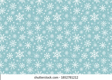 Concept of Christmas pattern. Xmas wrapping paper with snowflakes. Vector