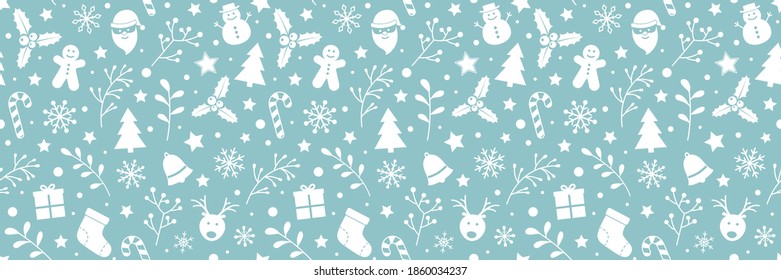Concept of Christmas pattern. Xmas wrapping paper. Vector