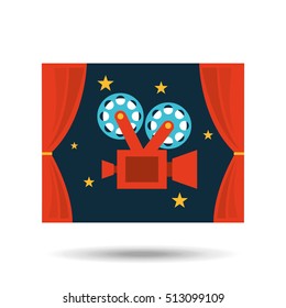 concept cinema theater camera graphic design vector illustration eps 10