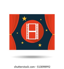 concept cinema theater film strip graphic design vector illustration eps 10