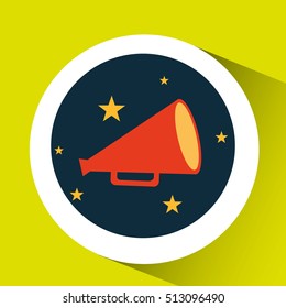 concept cinema theater megaphone graphic design vector illustration eps 10