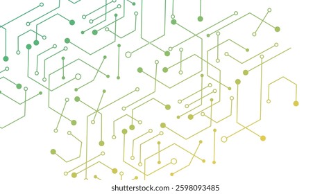 Concept of circuit board background isolated on white background. illustration