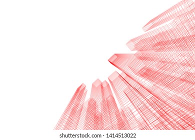 concept city architecture 3d vector illustration