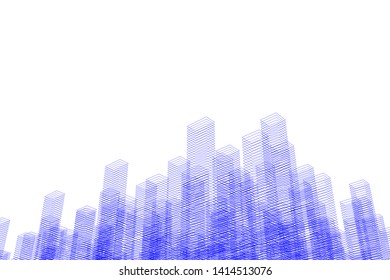 concept city architecture 3d vector illustration