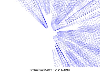 concept city architecture 3d vector illustration