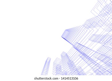 concept city architecture 3d vector illustration