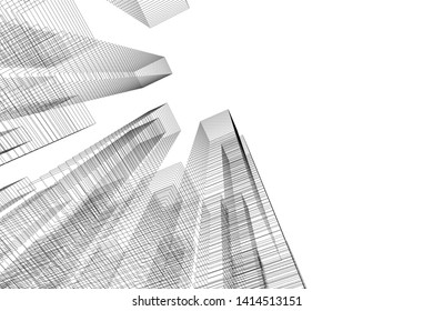 concept city architecture 3d vector illustration