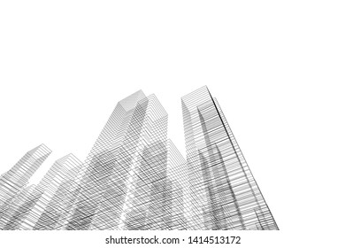 concept city architecture 3d vector illustration