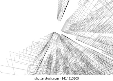 concept city architecture 3d vector illustration