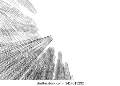 concept city architecture 3d vector illustration