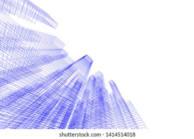 concept city architecture 3d vector illustration
