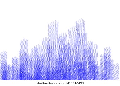 concept city architecture 3d vector illustration