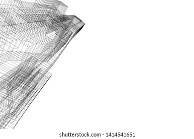 concept city architecture 3d vector illustration
