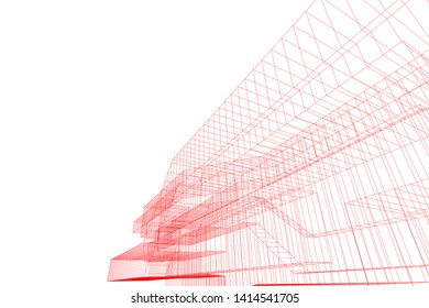 concept city architecture 3d vector illustration