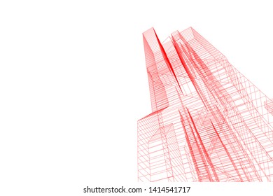 concept city architecture 3d vector illustration