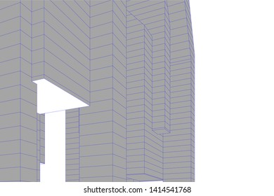 concept city architecture 3d vector illustration