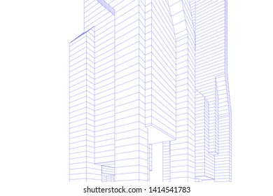 concept city architecture 3d vector illustration