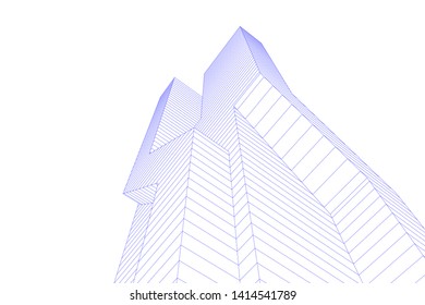 concept city architecture 3d vector illustration
