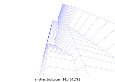 concept city architecture 3d vector illustration