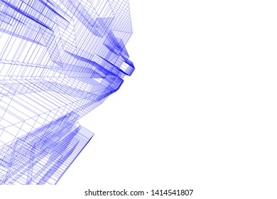 concept city architecture 3d vector illustration