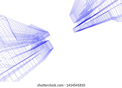 concept city architecture 3d vector illustration