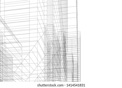concept city architecture 3d vector illustration