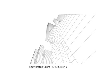 concept city architecture 3d vector illustration