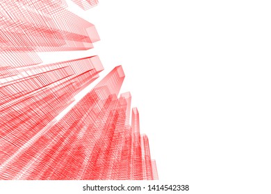 concept city architecture 3d vector illustration