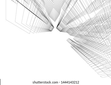 concept city architecture 3d vector illustration