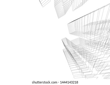 concept city architecture 3d vector illustration