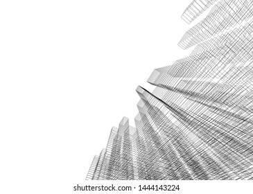 concept city architecture 3d vector illustration