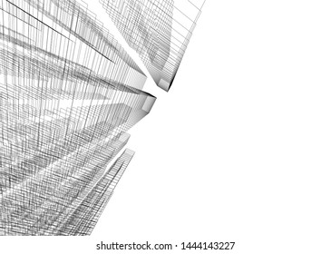 concept city architecture 3d vector illustration