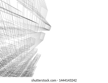 concept city architecture 3d vector illustration