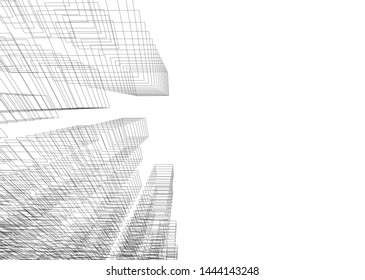 concept city architecture 3d vector illustration