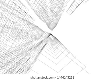 concept city architecture 3d vector illustration