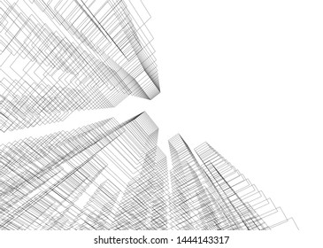 concept city architecture 3d vector illustration