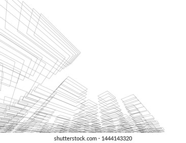concept city architecture 3d vector illustration