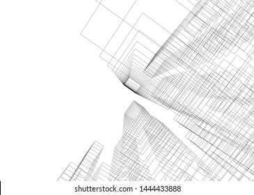 concept city architecture 3d vector illustration