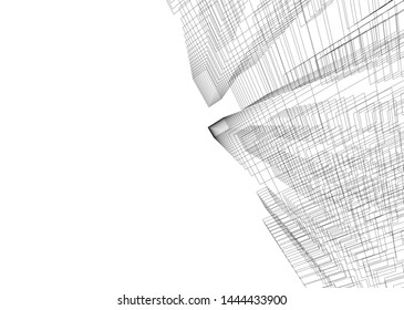 concept city architecture 3d vector illustration