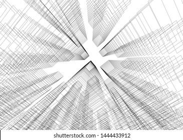 concept city architecture 3d vector illustration