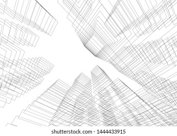 concept city architecture 3d vector illustration