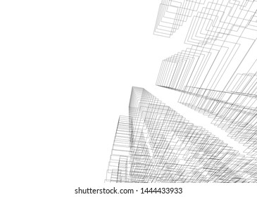concept city architecture 3d vector illustration