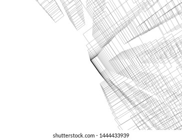 concept city architecture 3d vector illustration