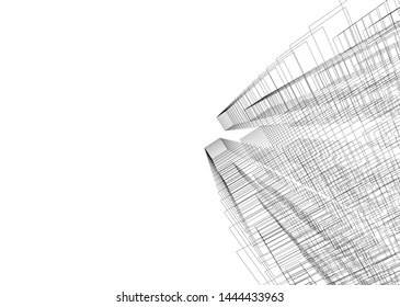 concept city architecture 3d vector illustration