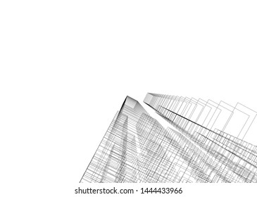 concept city architecture 3d vector illustration