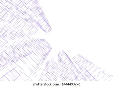 concept city architecture 3d vector illustration