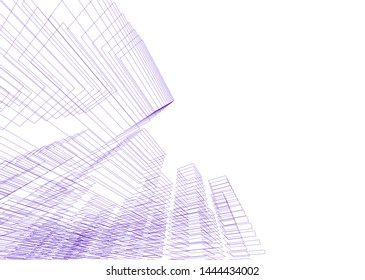 concept city architecture 3d vector illustration