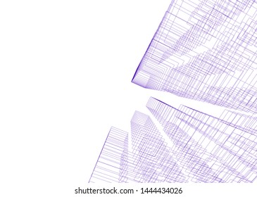 concept city architecture 3d vector illustration